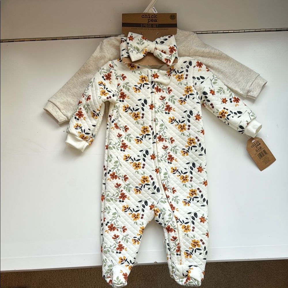 Chick Pea Floral Onesie Set
